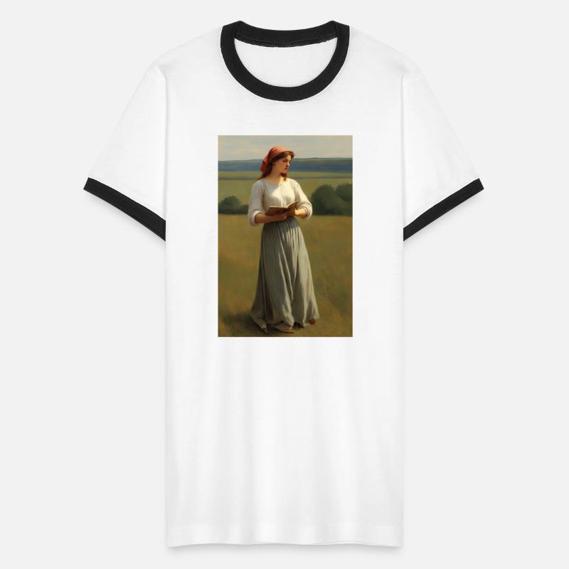 Woman in White Dress Reading in Field