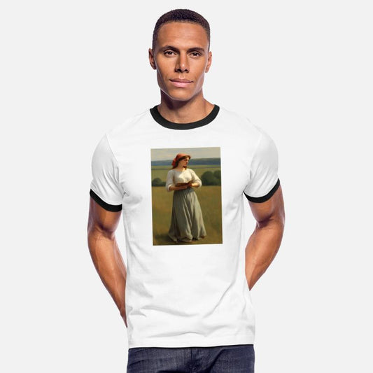 Woman in White Dress Reading in Field