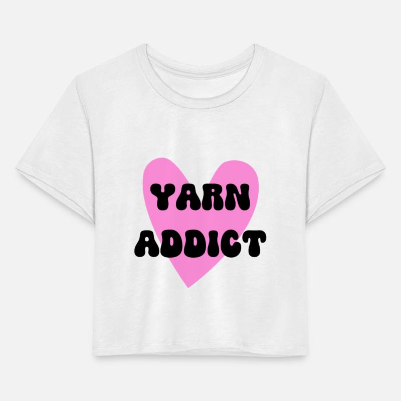 Yarn Addict Script on Pink Heart